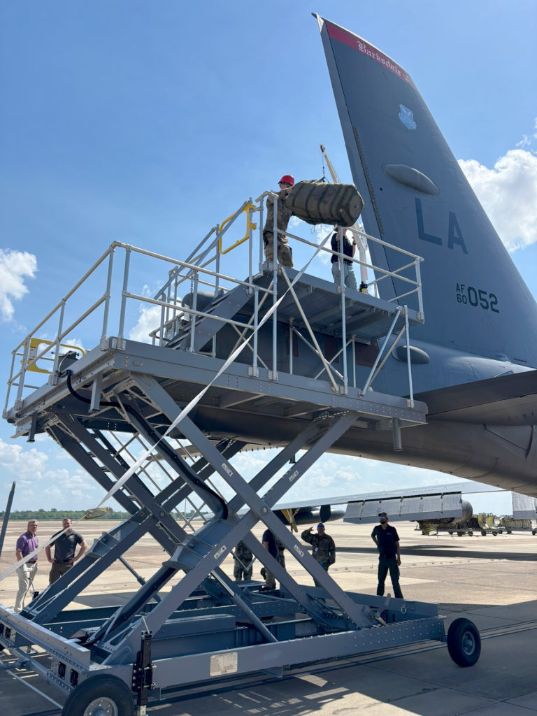 Airman tests B-52 parachute on innovative defense equipment
